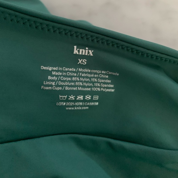 NWOT Knix green one piece strapless bathing suit size xs - Picture 3 of 5